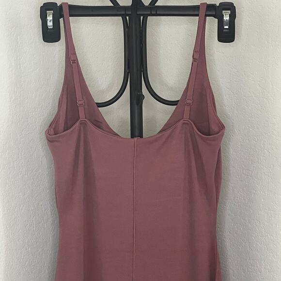 NWT SKIMS Smooth Lounge Skimpy Scoop Neck Dress Redwood Size XS - Picture 4 of 6